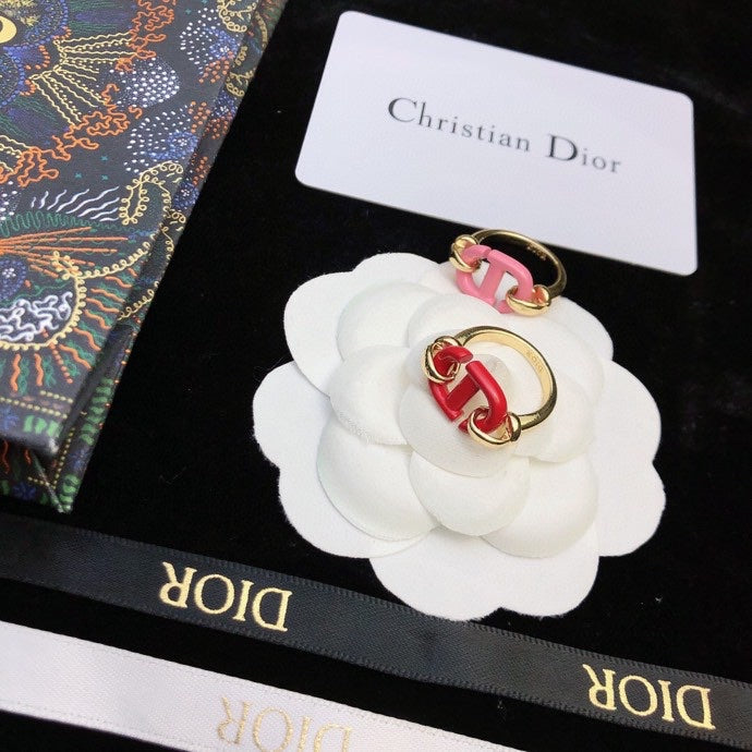 Dior Red Heart Ring - 18K Yellow Gold