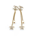 Chanel Pearl & Star Earrings - 18K Yellow Gold