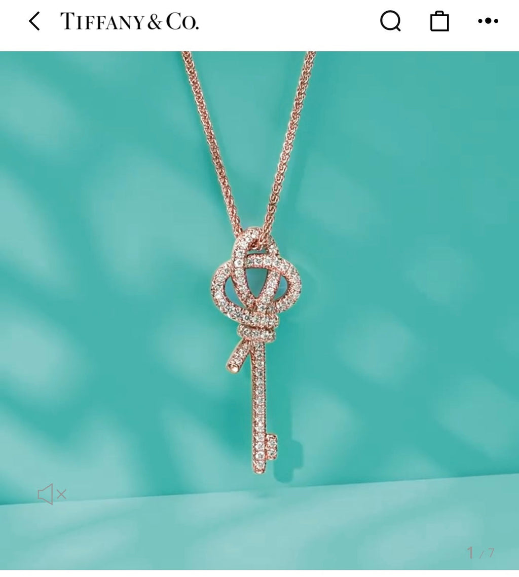 Tiffany Keys Woven Diamonds Large Necklace