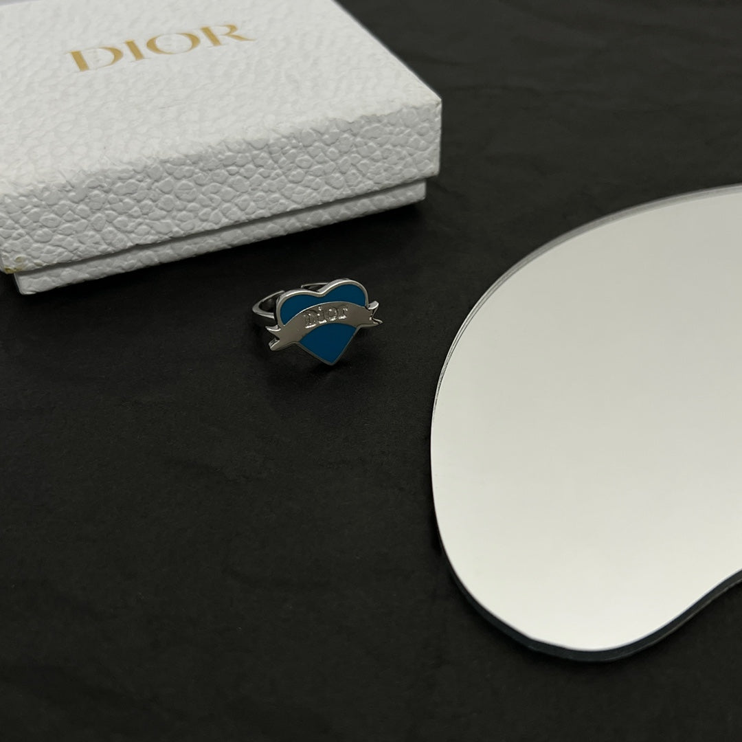 Dior Blue Heart Ring - 18K White Gold