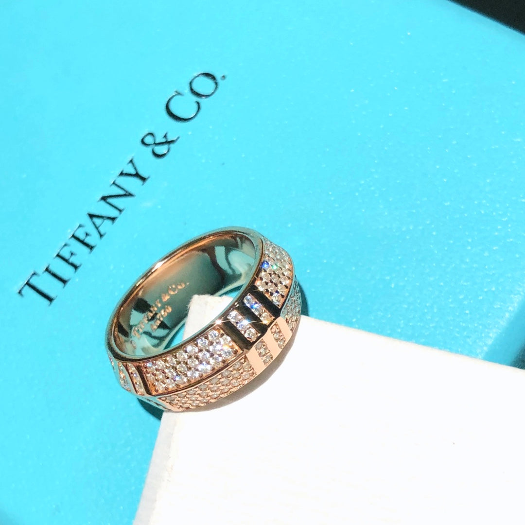 Tiffany Atlas x Closed Wide Ring - 18K Rose Gold