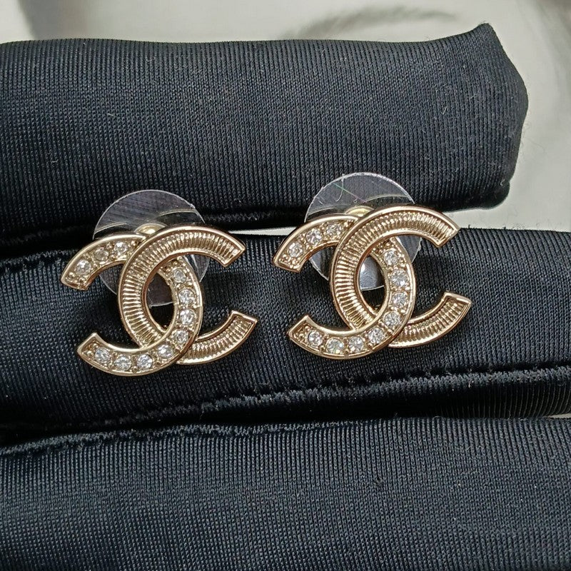 Chanel Vintage Diamond Earrings - 18K Rose Gold