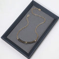 Chanel Vintage Gold Leather Necklace