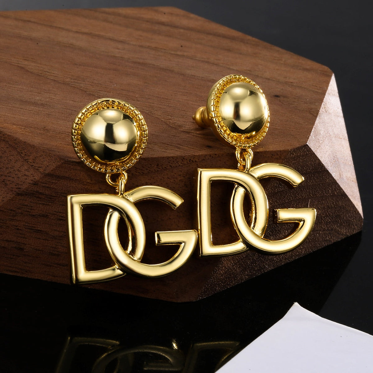 DG Earrings - 18K Yellow Gold