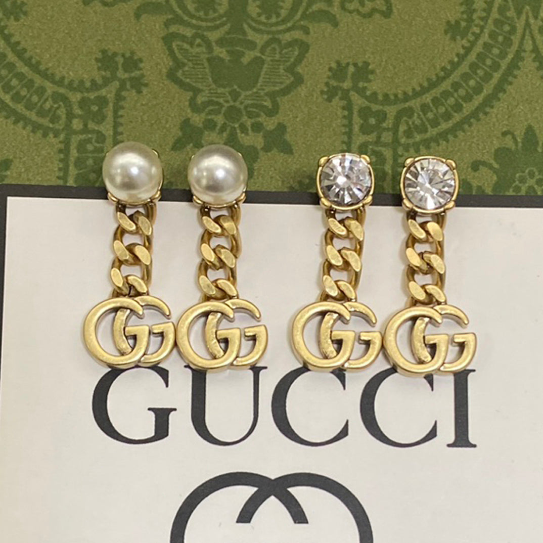 Gucci Double G Chain Earrings - 18K Yellow Gold