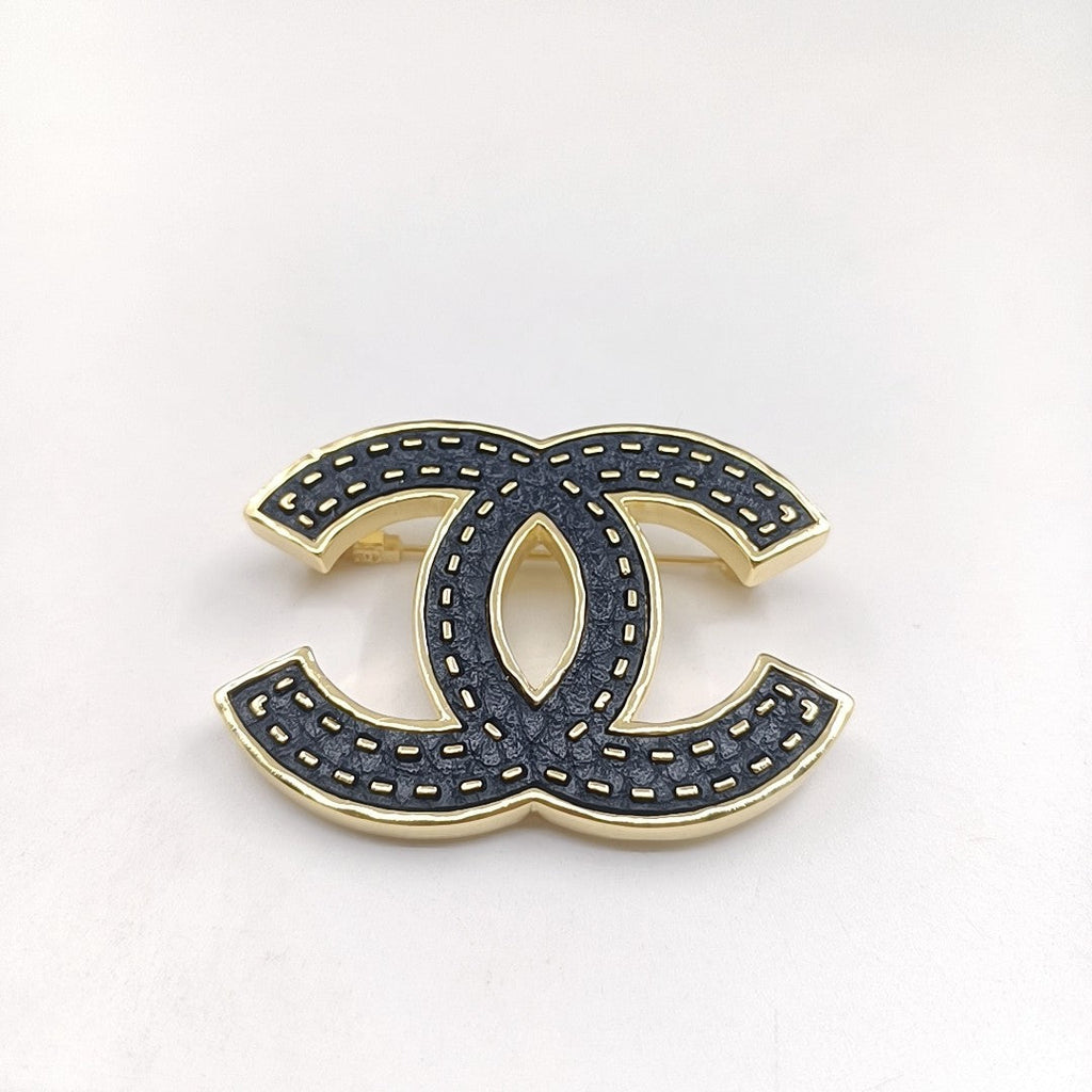 Chanel Black Brooch