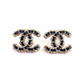 Chanel Pink Resin Leather Earrings - 18K Yellow Gold