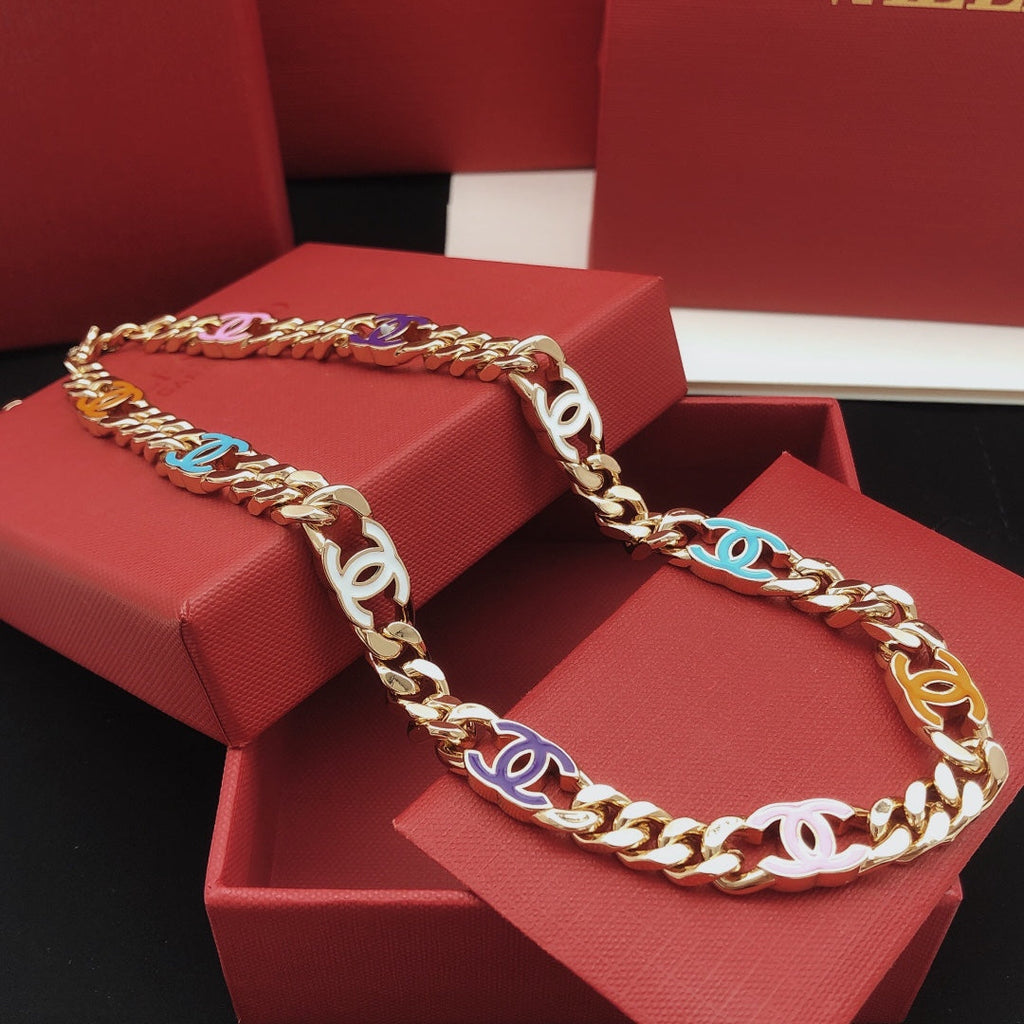 Chanel Color Chain Necklace