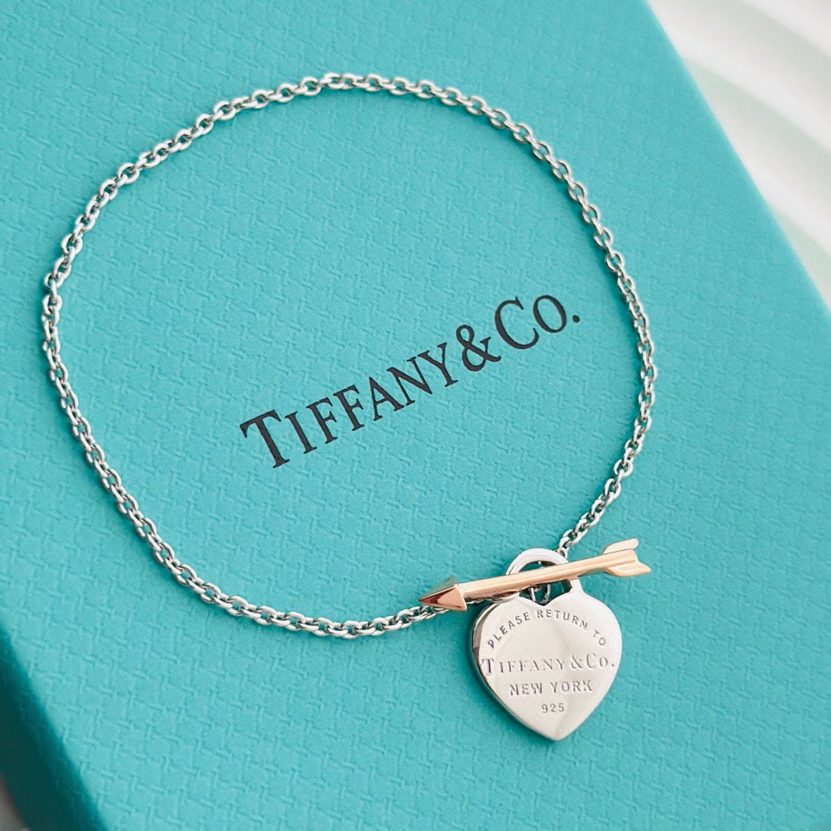 Return to Tiffany Lovestruck Heart Tag Bracelet - 18K White Gold