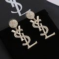 YSL Diamond Earrings - 18K Yellow Gold