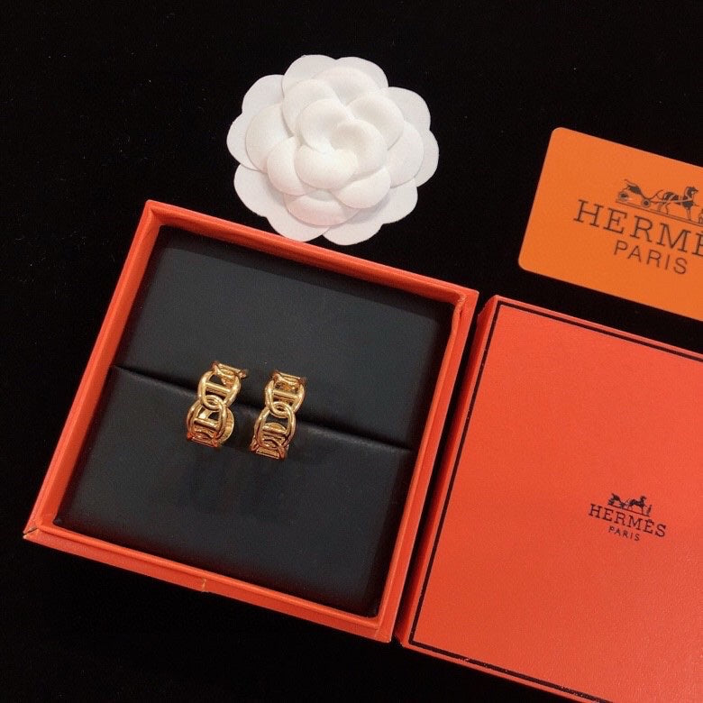 Hermes Chaine D'Ancre Enchainee Earrings