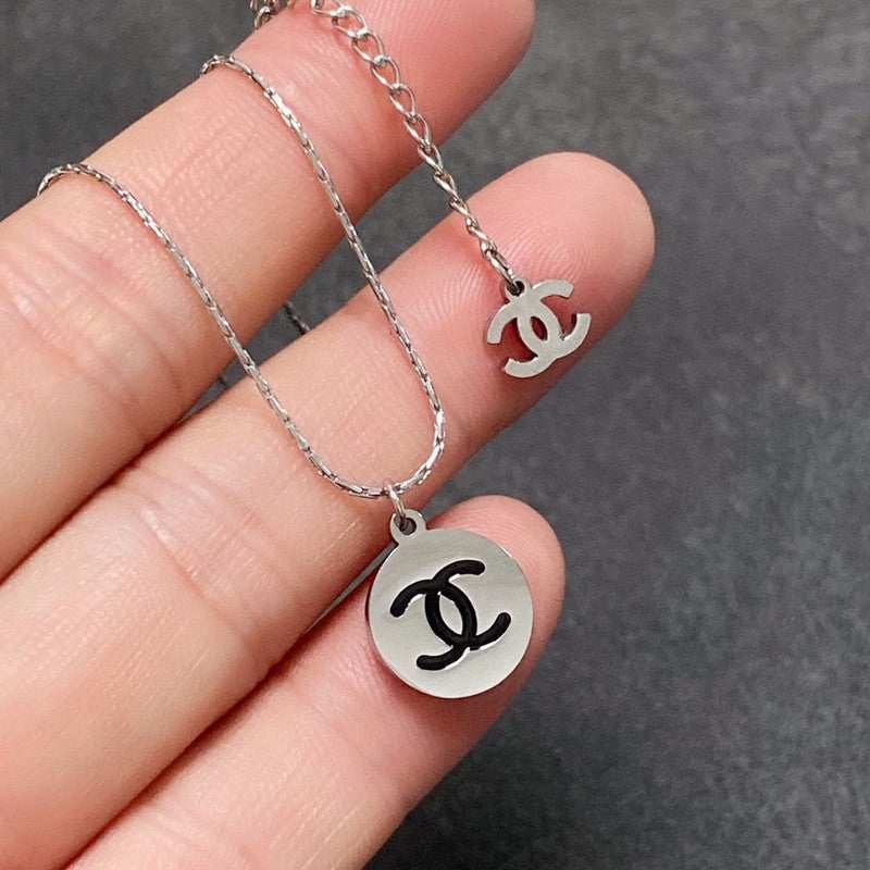 Chanel Round Logo Necklace