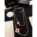 Chanel Pink Flowers Necklace
