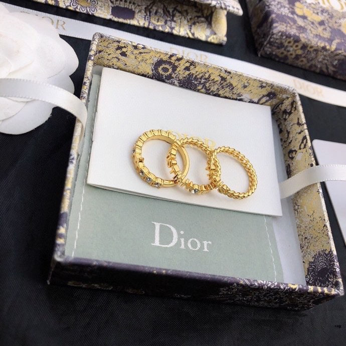 Dior Star Set of Three Rings - 18K Yellow Gold