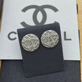 Chanel Round Earrings - 18K White Gold
