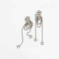 Chanel Tassel Crystal Earrings - 18K White Gold