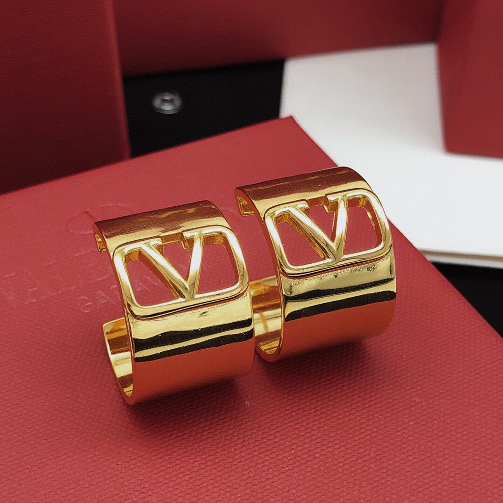 Valentino Cuff Earrings - 18K Yellow Gold