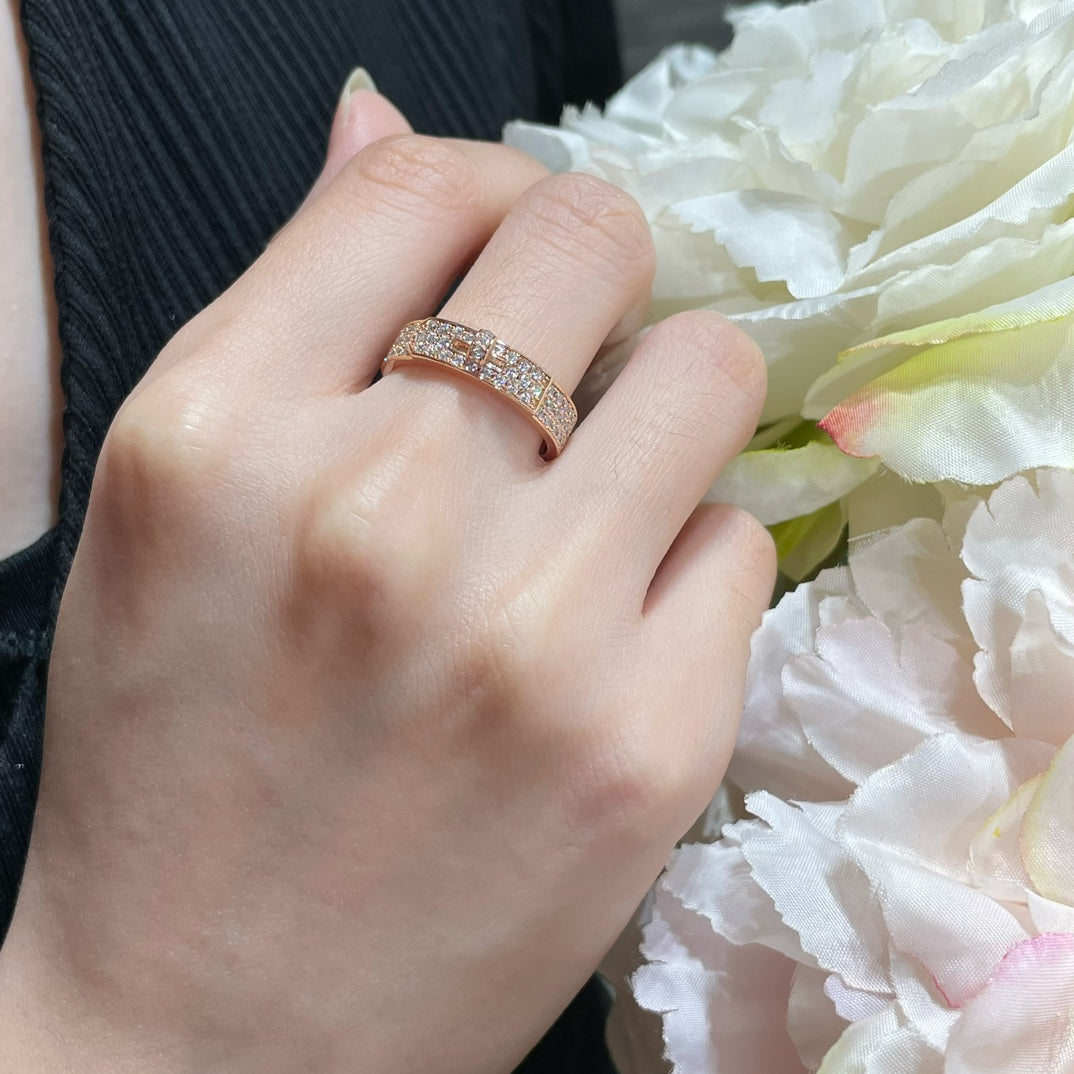 Hermes Collier De Chien Moissanite Ring - 18K Rose Gold