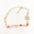 Chanel Pink & White Pearl Necklace