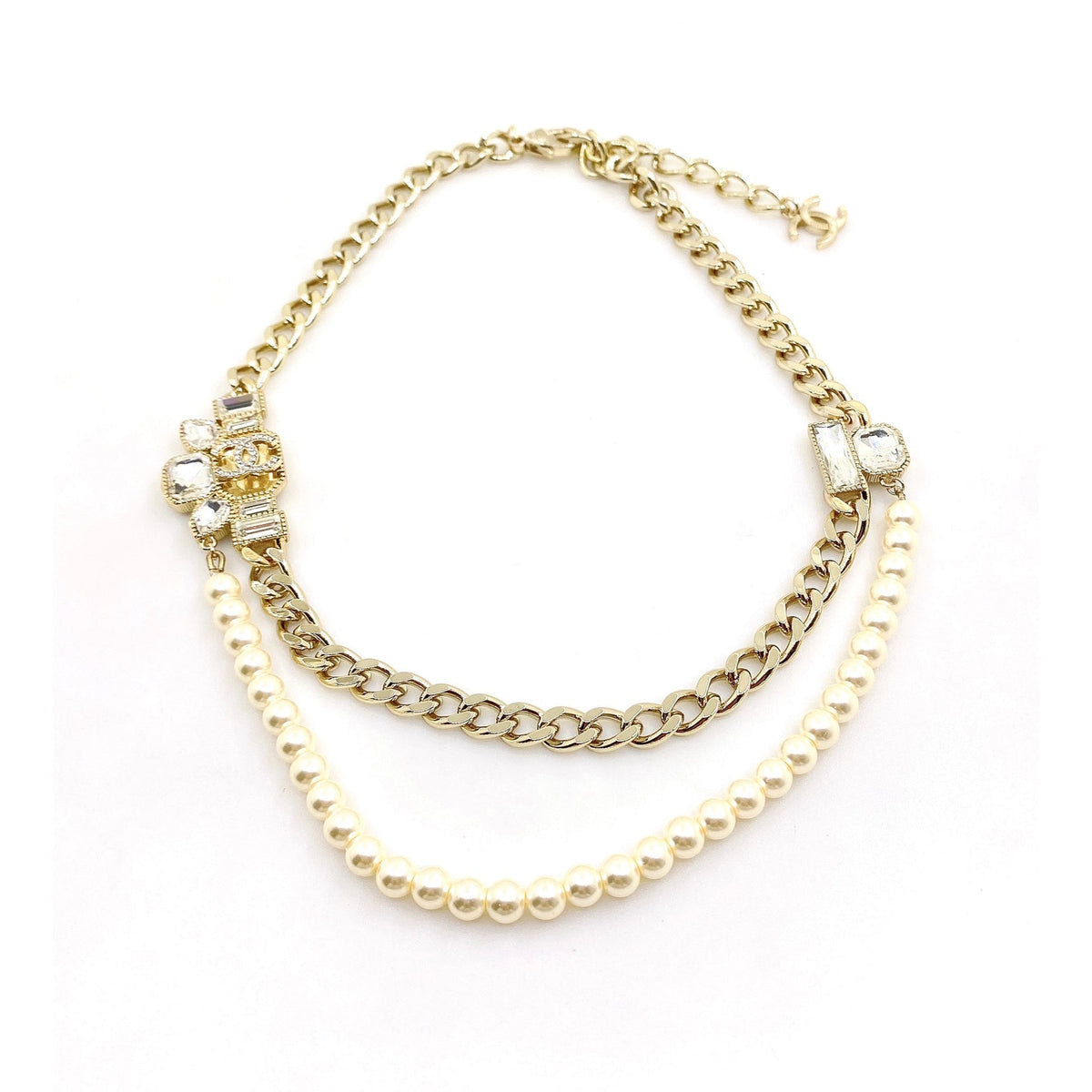 Chanel Pearls Crystal Necklace