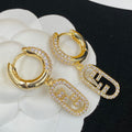 Fendi OLock Diamond Earrings - 18K Yellow Gold