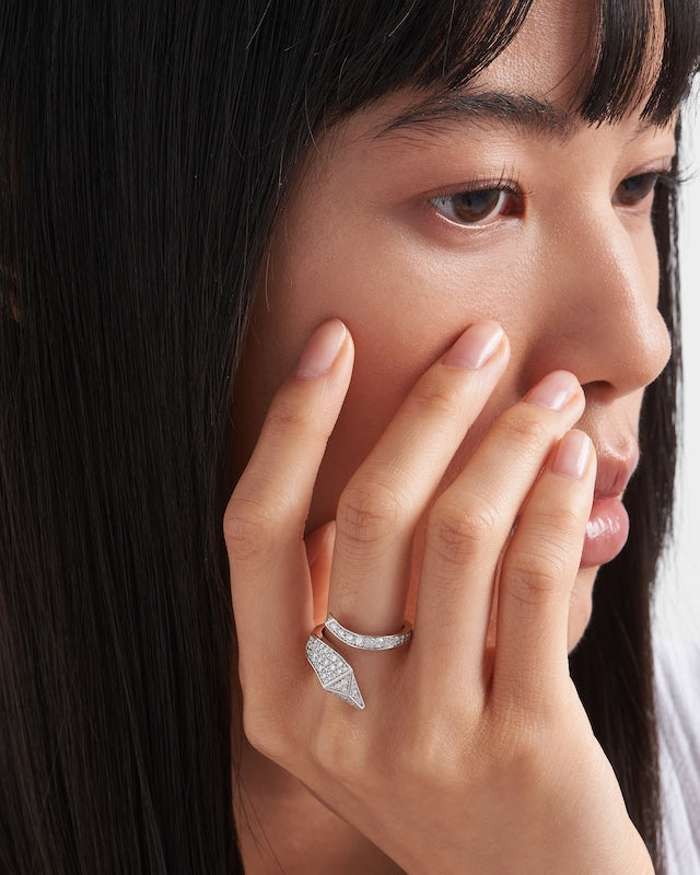 Eternal Snake Ring - 18K White Gold