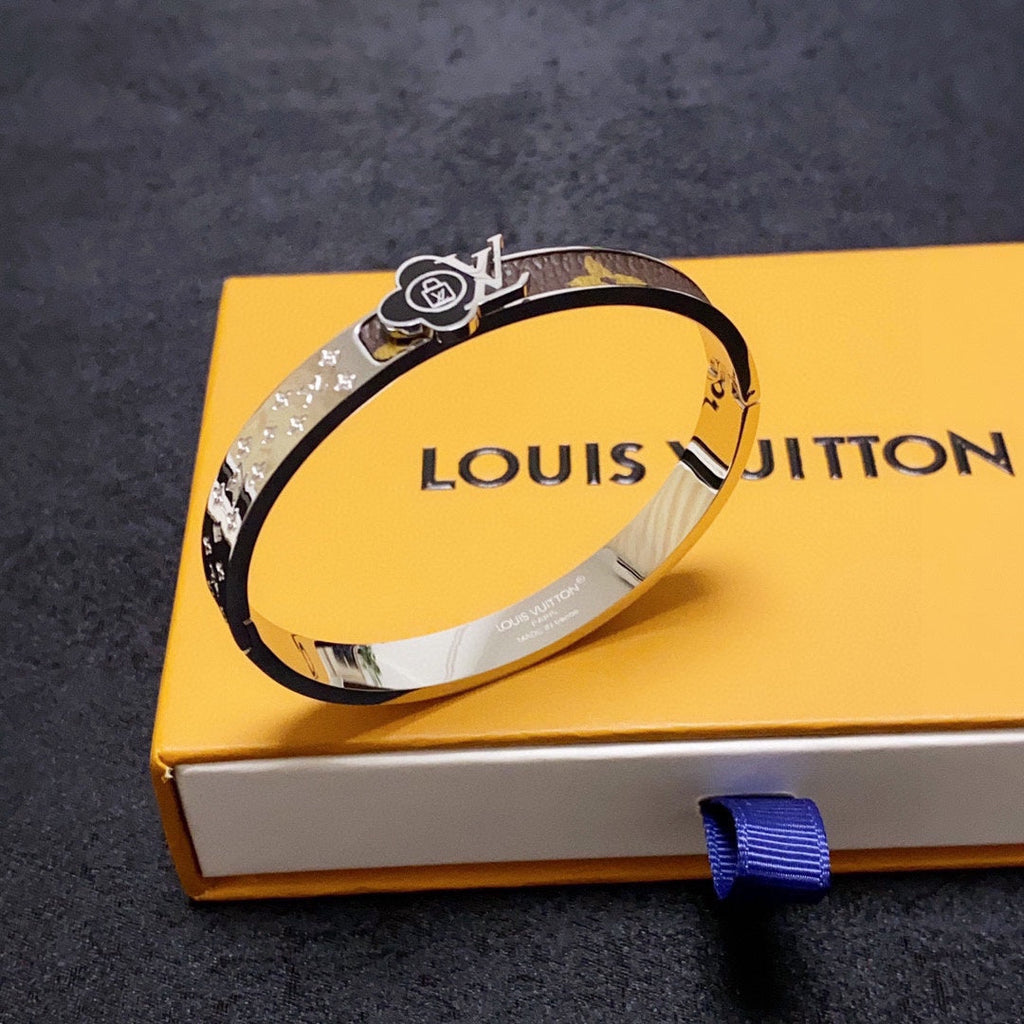Louis Vuitton Leather Lock Bracelet