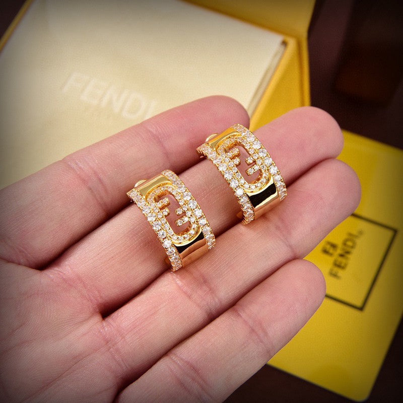 Fendi OLock Earrings - 18K Yellow Gold
