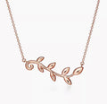 Tiffany Olive Leaf Vine Pendant Necklace