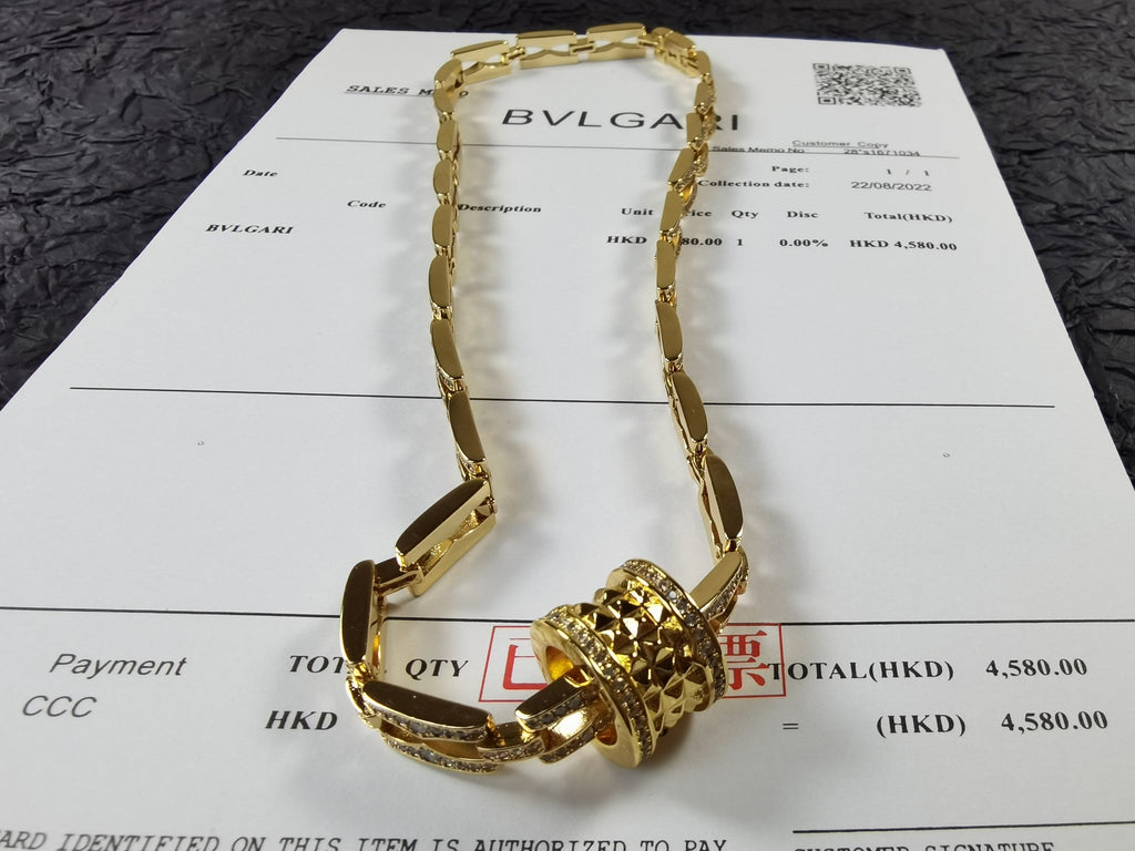 B.zero1 Diamonds Chain Link Necklace - 18K Gold