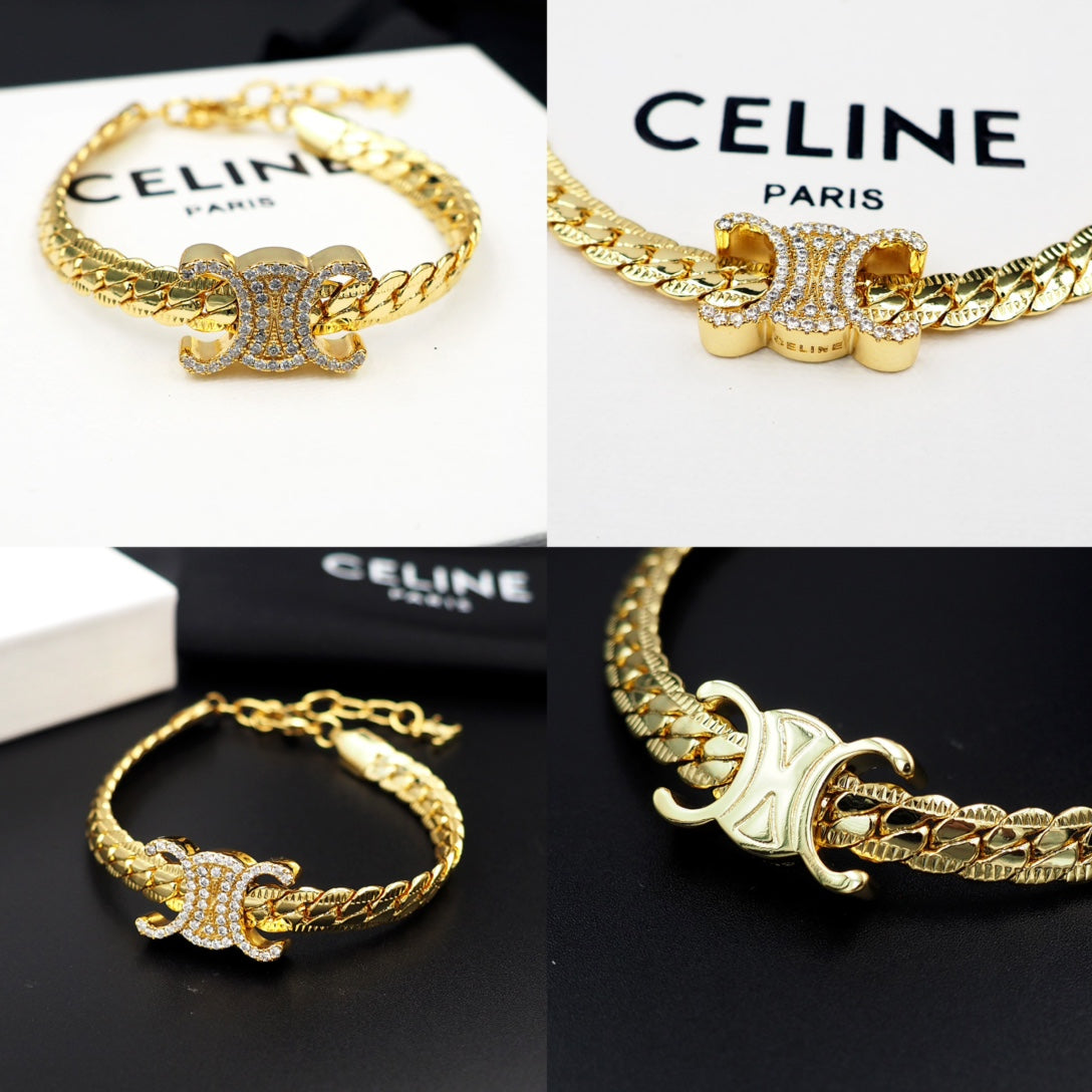 Celine Triomphe Diamond Bracelet