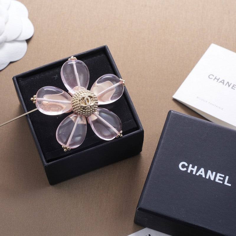 Chanel Pink & Purple Brooch