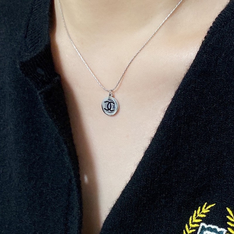 Chanel Round Logo Necklace