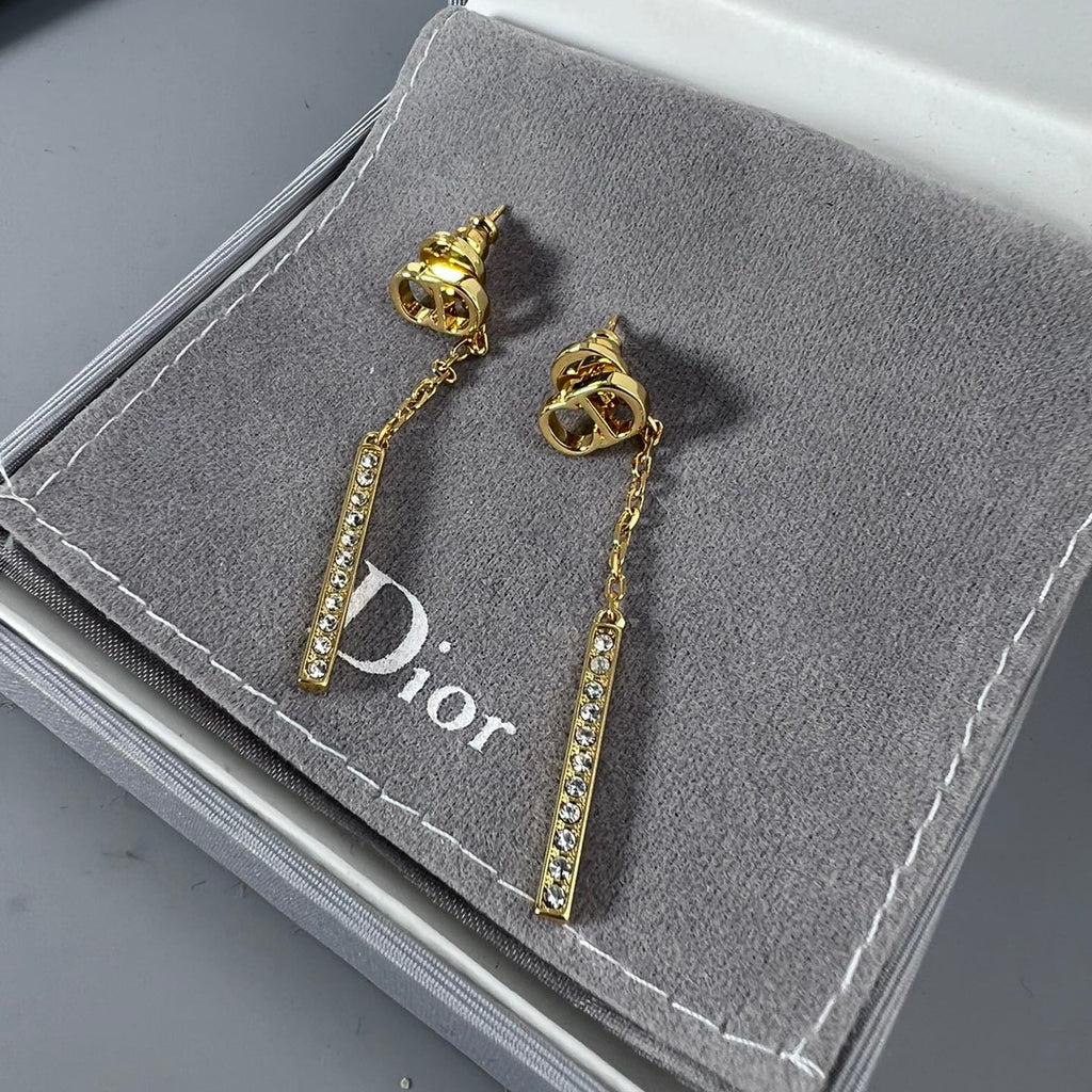 Dior Vintage Tassel Diamond Earrings