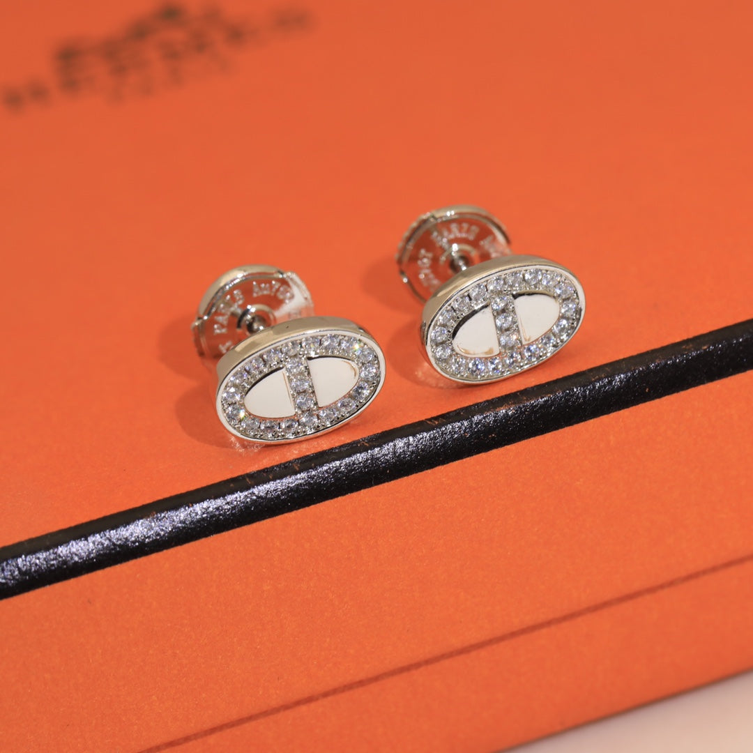Hermes Mini Farandole Diamond Earrings