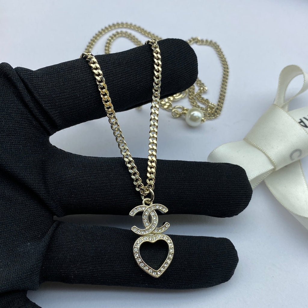 Chanel Heart Chain Necklace