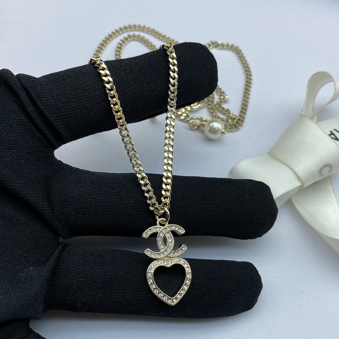 Chanel Heart Chain Necklace