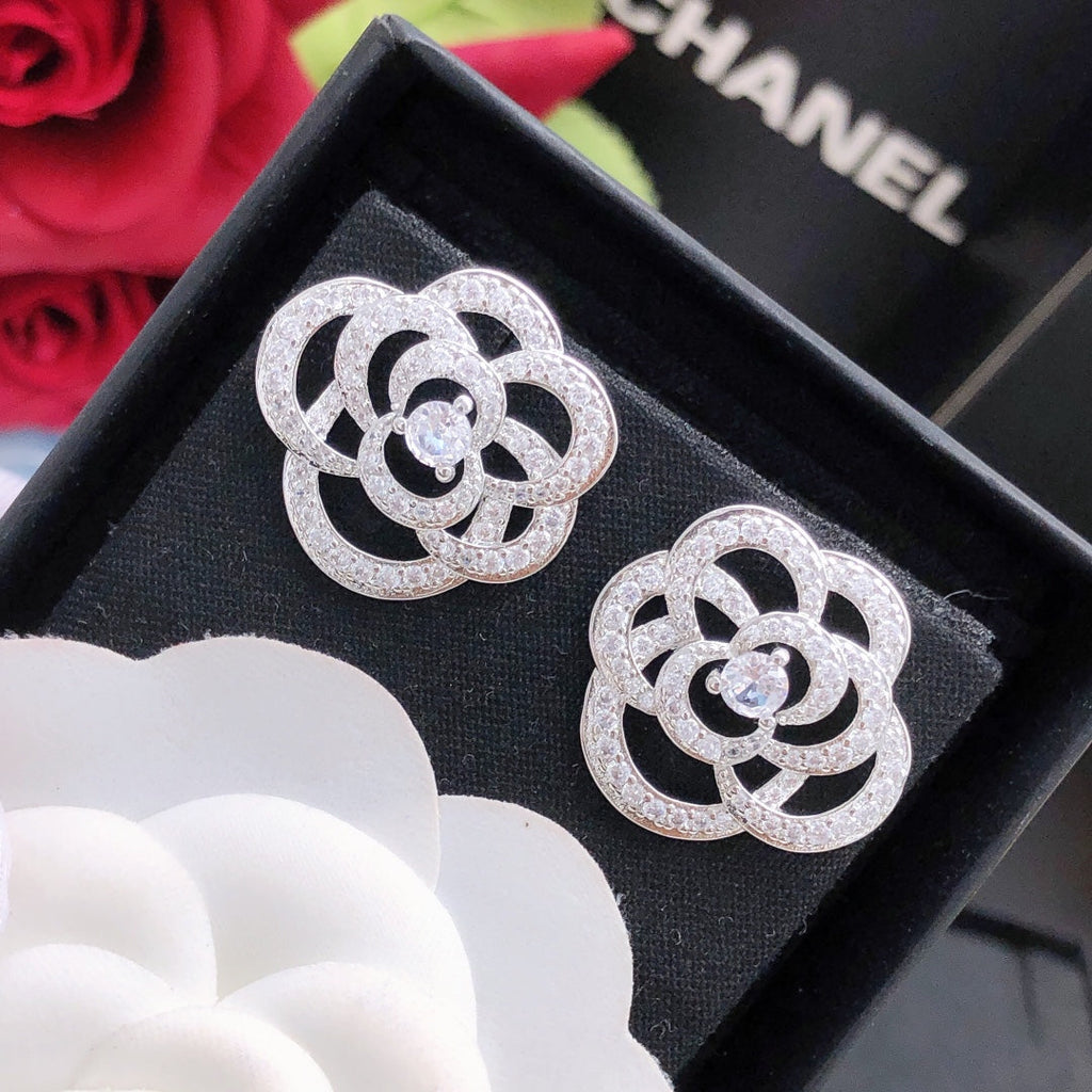 Chanel Camellia Diamond Earrings
