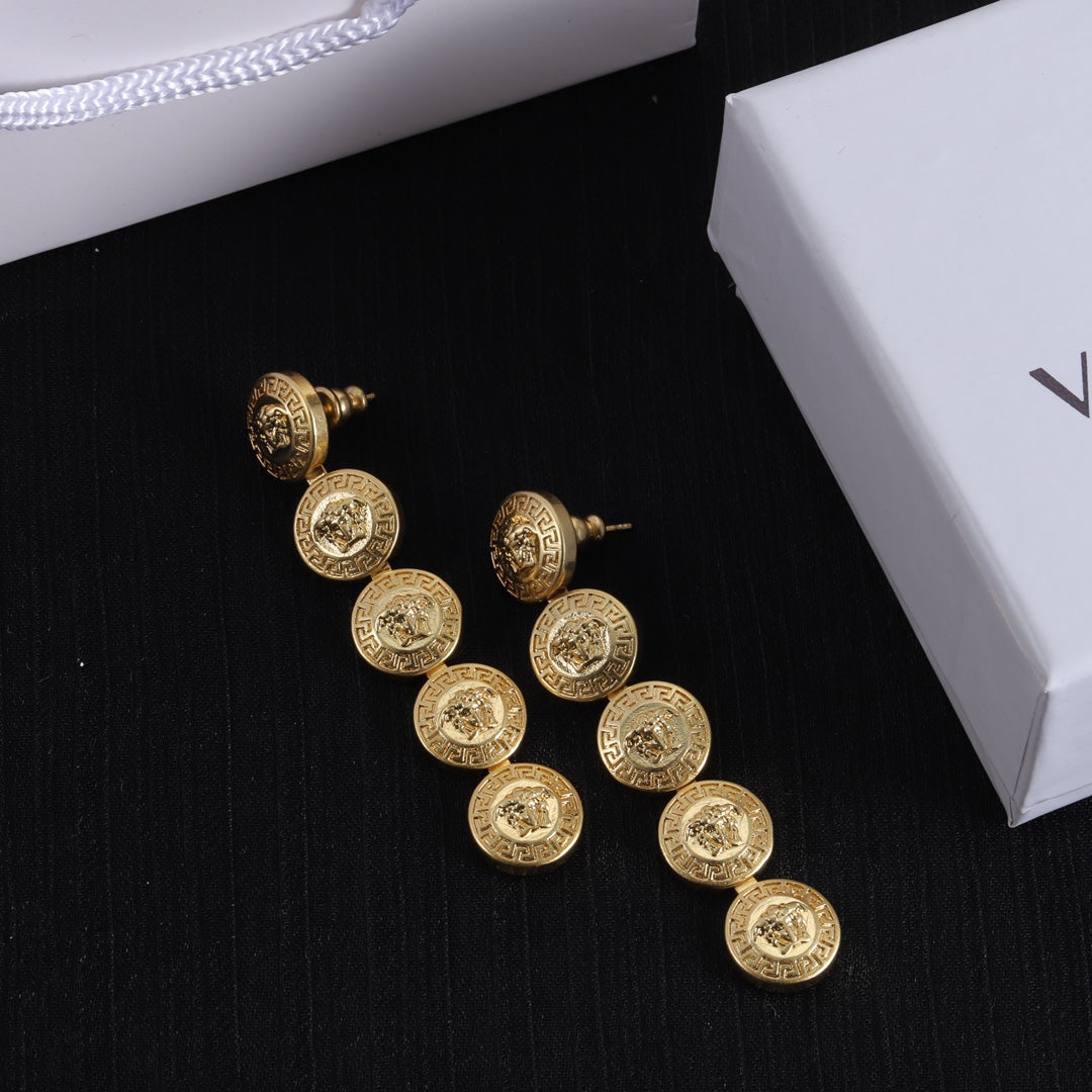 Long Earrings - 18K Yellow Gold