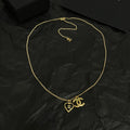 Chanel Black Heart Necklace
