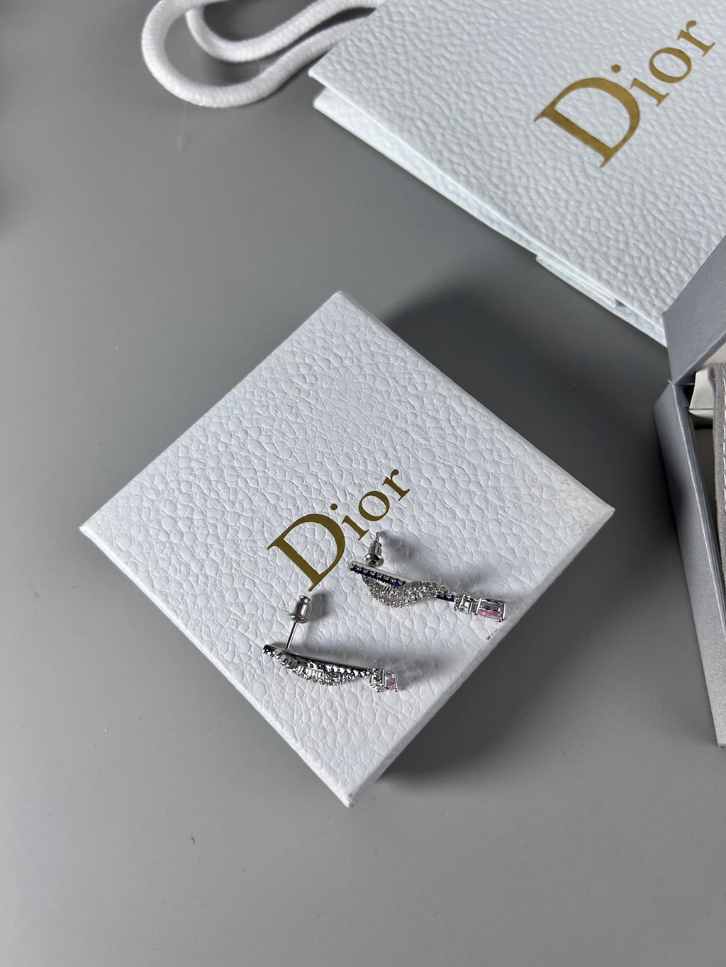 Dior Vintage Purple Crystal Earrings