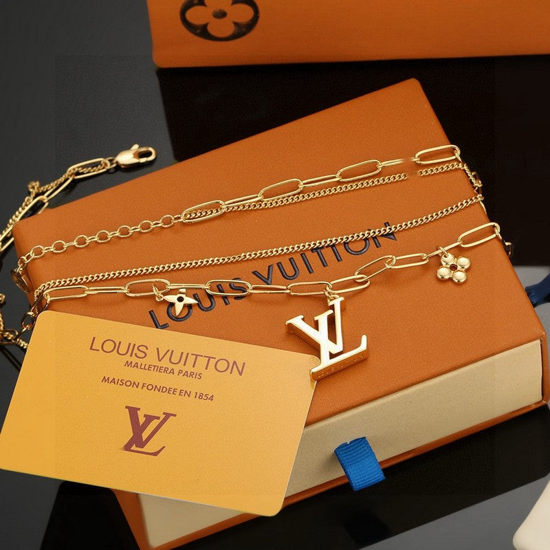 Louis Vuitton Pink Crystal Necklace