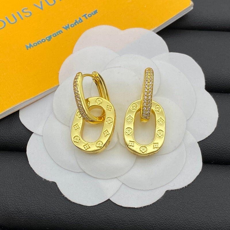 Louis Vuitton Circle Earrings - 18K Gold