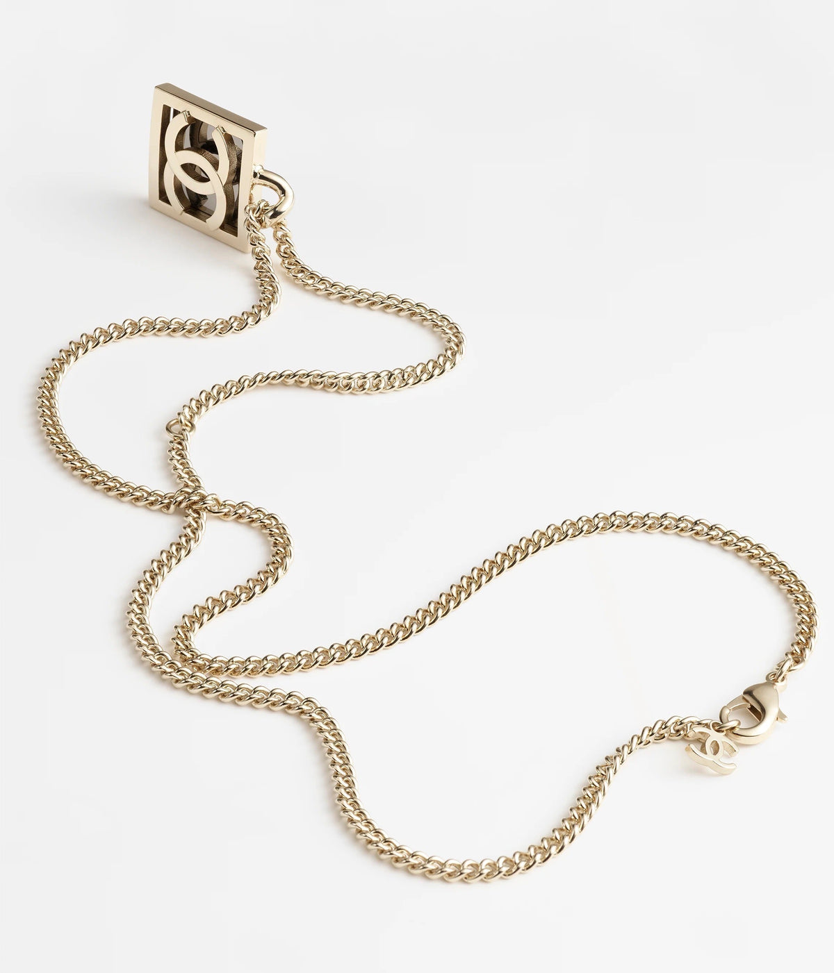 Chanel Square Logo Necklace