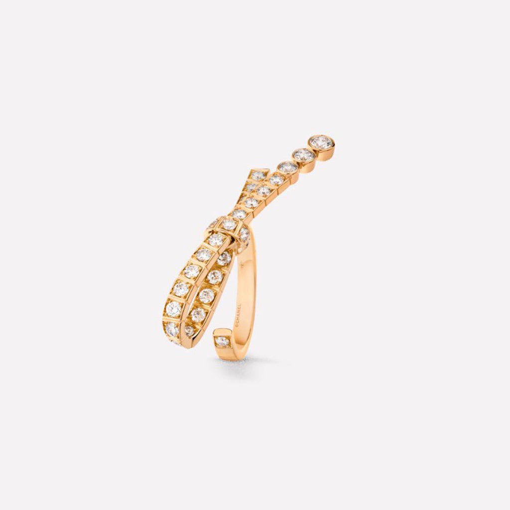 Chanel Ruban Diamond Ring - 18K Rose Gold