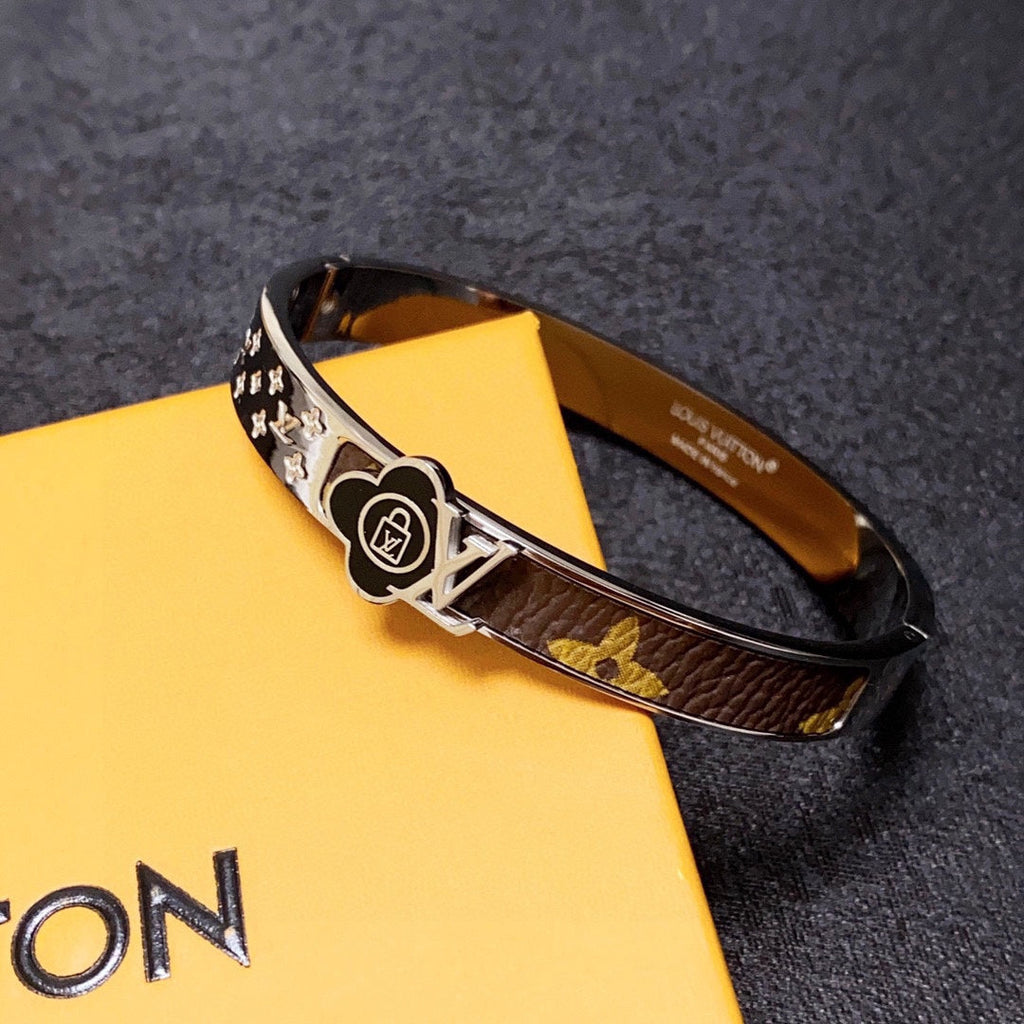 Louis Vuitton Leather Lock Bracelet