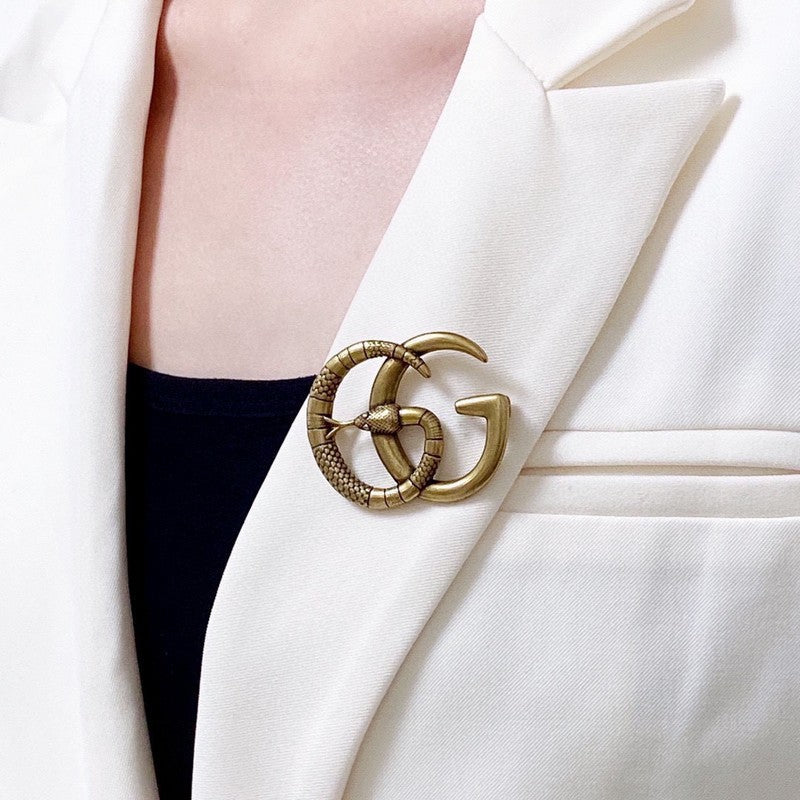 Gucci Double G Snake Brooch