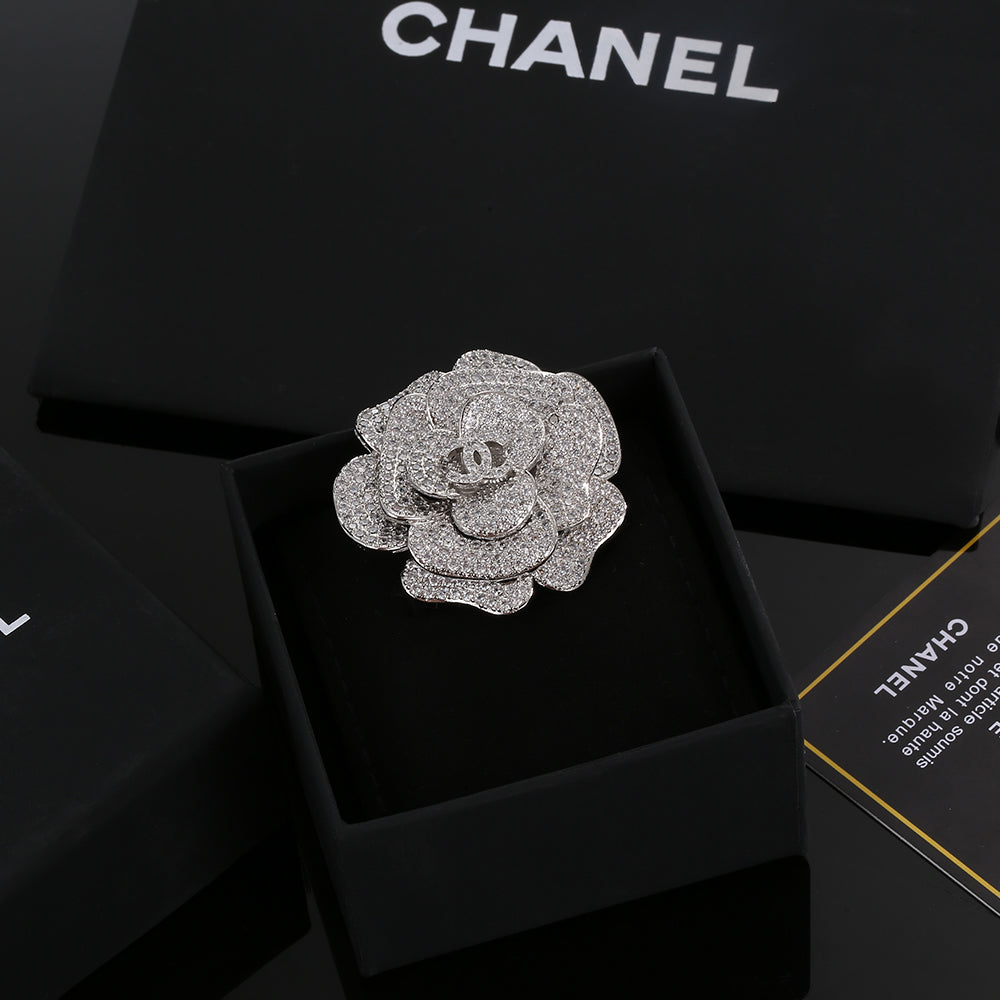 Chanel Camellia Diamond Brooch