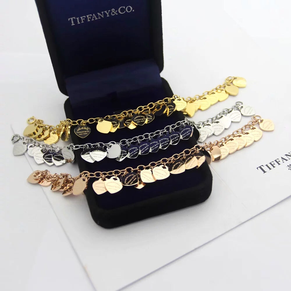 Tiffany Heart Tag Bracelet - 18K Gold