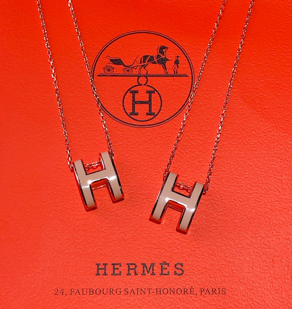 Hermes Mini Pop Grey Necklace